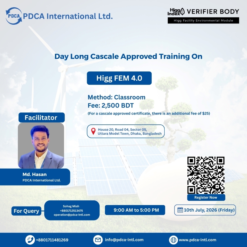 Day-Long Training on the Higg Facility Environmental Module (FEM) 4.0